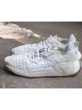 Under Armour Project The Rock 6 Training Shoe White/Gum Men's Size 15